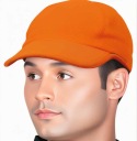 Vzdušná letná šiltovka so šiltom, oranžová, zapínanie na suchý zips