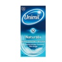 UNIMIL NATURAL Vlhčené kondómy - 12 kusov