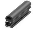 EPDM/PVC okrajové tesnenie s bublinou, čierne, rozsah hrúbok 1,0-2,0 mm