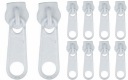 Jazdce zipsov pre pásku na zips BIELA ​​3mm - 10 ks