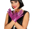 METALICKÉ RUKAVICE FUCHSIA FIALOVÁ RETRO