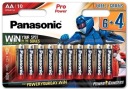 10 alkalických batérií Panasonic ProPower LR6 AA R6