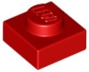 LEGO PLATE 1X1 ČERVENÁ 3024 PRE 4 KS