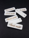 RUČNE VYRÁBANÝ obdĺžnikový drevený prívesok 10x30mm