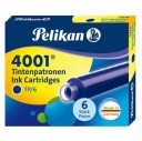 Náboje Pelikan 4001 TP/6 krátke, 6 ks - modré