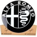 ZNAK ALFA ROMEO 74 mm 147 156 159 ODZNAK MITO