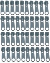3mm Zipsy NA Zipsovú pásku, ŠEDÝ Zips - 40 ks