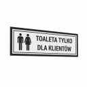 Nálepka - WC Len pre zákazníkov 10x30