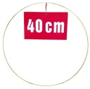 ZLATÝ prsteň/ráfik na lapače snov a makramé, 40 cm