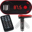 FM BLUETOOTH VYSIELAČ MP3 NABÍJAČKA 2XUSB SD LCD