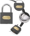 VISIACI ZÁMOK SEDÝ, 75MM + 3 KĽÚČE