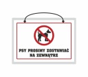 Nápis PROSÍM NECHAŤ PSY VON - A5