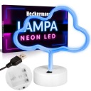 NEÓNOVÁ LED CLOUD LAMPA S 3xAA USB STOJANOM