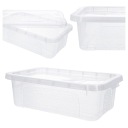 Plastový box, priehľadná nádoba, 4,5l box, uzavretý organizér