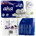 AHA Premium Extra jemný toaletný papier bez zápachu, 3 vrstvy, biely, 8 kotúčov