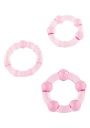 Tri gélové erekčné krúžky - Stay Hard Pink