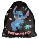 Školská taška Disney Stitch na topánky pre dievčatá, taška na batoh 2v1, čierna