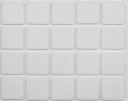 Vorel 74841 plstené podložky 20x20 mm biele 20 ks.