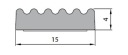 Porézne tesnenie 4x15mm