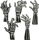 HALLOWEENSKÉ ŽIARENÉ RUKAVICE NA SLNEČNÚ POHONU DO ZÁHRADNÝCH ČRENCOV DEKORÁCIE 6x