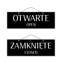 Laminovaný nápis OTVORENÉ ZATVORENÉ-OTVORENÉ/ZATVORENÉ