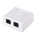Netrack kompletná nástrčná zásuvka 2xRJ45 8p8c UT