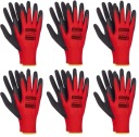 Rukavice STRONG pracovné rukavice M veľkosť 8 LATEX bal 6 PAR REDLATEX