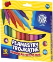 Jumbo trojuholníkové fixky - 10 farieb, ASTRA