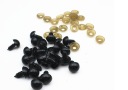Oči oči pre hračky maskota, čierne 8 mm, 10 ks (5 párov)