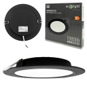 18W zapustený LED panel ČIERNA Round Neutral 1980lm 4000K PLAST