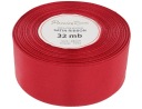Ozdobná stuha saténová 38mm 32mb bordová