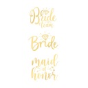 Tetovanie na slepačí párty Bride to Be gold Washable Bride's Team