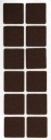 Samolepiace plsti STAROSTLIVOSŤ O PODLAHU 35 x 35 mm HNEDÁ