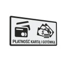 Nálepka - Platba kartou a v hotovosti - 10x20