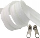 Páska na zips BIELA ​​špirála #5 zips 10m+20 zips