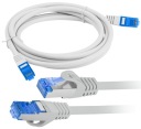 Ethernetový internetový kábel skrútený RJ45 LAN Cat 6A SFTP LSZH 0,5 m sivý