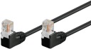 LAN UTP Cat.5e sieťový kábel 2x 90° RJ45 3m