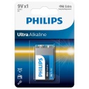 Blister na alkalickú batériu PHILIPS 6LR61 9V ULTRA