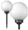 Solárne záhradné svietidlá, LED guľa, biele, 15 cm, pre záhradnú tyč