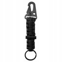 Prívesok na kľúče Badger Outdoor Paracord s karabínkou na zapálenie ohňa, čierna