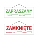 Laminovaný nápis VITAJTE / ZATVORENÉ