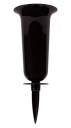 VENTIL ČERPADLA VÁZA (2) ČIERNA 24 CM NA CINTORÍN