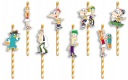 NARODENINOVÉ SLAMKY s POSTAVIČKAMI - PHINEAS A FERB FAIR FAIRY FILMY - 8 ks.