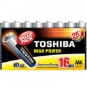 16x 1,5V alkalické batérie TOSHIBA AAA LR03 MP-12-12