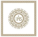 Obrúsky na sväté prijímanie, 20 ks, hostie GOLD IHS