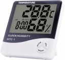 LCD HODINY ALARM TERMOMER STANICE TEPLOMER