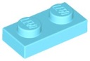 LEGO TILE 3023 1x2 azúrová stredná NOVINKA (1g)