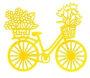 jar leto bicykel kvety výzdoba vystrihovačka tabuľa škola
