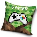 Dekoratívna obliečka na vankúšik 40x40 SOFT VELVET pre dieťa Minecraft pixel gamer