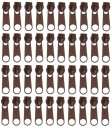 3mm Zipsy na zipsovú pásku, zips, hnedá - 40 ks
